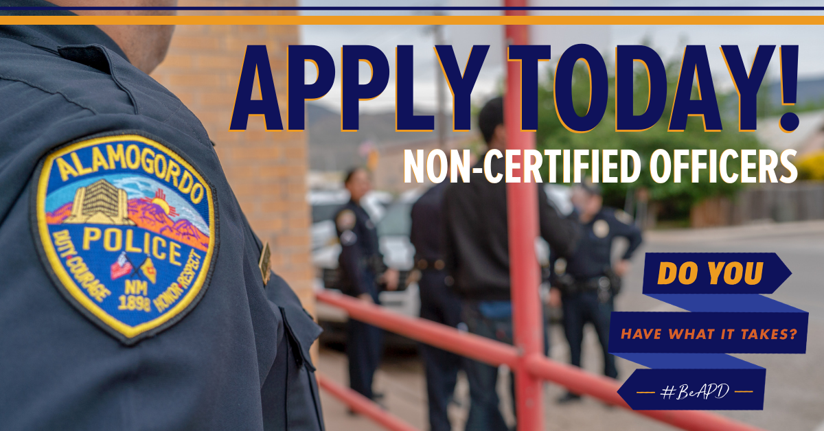 APD Apply Today! Non-Certified Officers